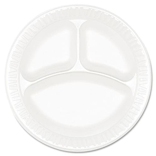 Dart Concorde Non-laminated Foam Plates 9 Dia White 125/pack - Food Service - Dart®