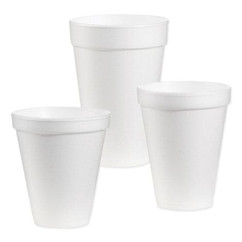 Dart Foam Drink Cups 10 Oz White 25/bag 40 Bags/carton - Food Service - Dart®
