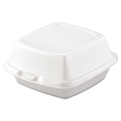 Dart Foam Hinged Lid Containers 6 X 5.78 X 3 White 500/carton - Food Service - Dart®