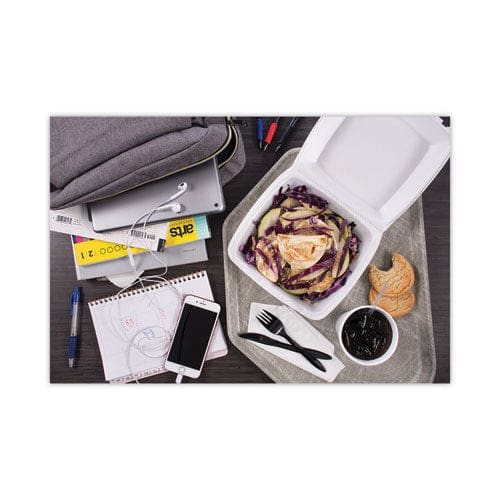 Dart Insulated Foam Hinged Lid Containers 1-compartment 7.9 X 8.4 X 3.3 White 200/pack 2 Packs/carton - Food Service - Dart®