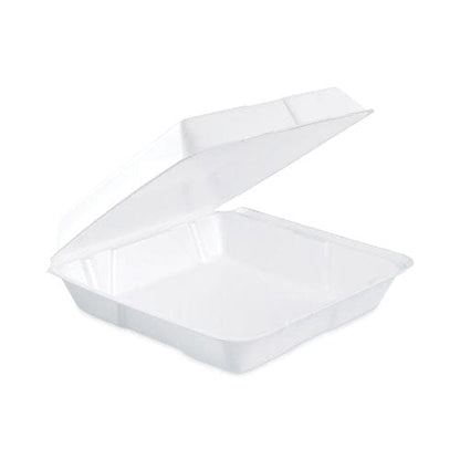 Dart Insulated Foam Hinged Lid Containers 1-compartment 9.3 X 9.5 X 3 White 200/pack 2 Packs/carton - Food Service - Dart®