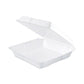 Dart Insulated Foam Hinged Lid Containers 1-compartment 9.3 X 9.5 X 3 White 200/pack 2 Packs/carton - Food Service - Dart®