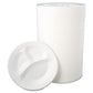 Dart Laminated Foam Dinnerware Plate 3-compartment 10.25 Dia White 125/pack 4 Packs/carton - Food Service - Dart®
