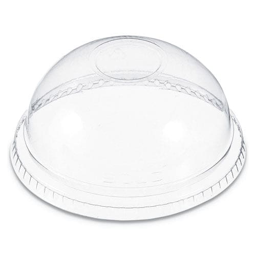 Dart Plastic Dome Lid No-hole Fits 9 Oz To 22 Oz Cups Clear 100/sleeve 10 Sleeves/carton - Food Service - Dart®