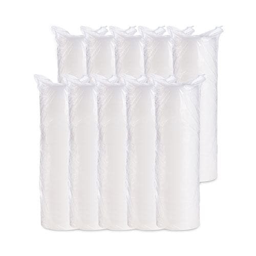 Dart Plastic Lids For Foam Cups Bowls And Containers Flat Vented Fits 6-32 Oz Translucent 100/pack 10 Packs/carton - Food Service - Dart®