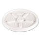 Dart Plastic Lids For Foam Cups Bowls And Containers Vented Fits 6-14 Oz White 100/pack 10 Packs/carton - Food Service - Dart®