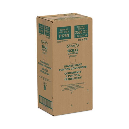 Dart Polystyrene Portion Cups 1.25 Oz Translucent 2,500/carton - Food Service - Dart®