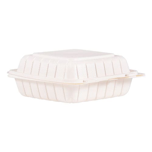 Dart Proplanet Hinged Lid Containers Single Compartment 8.3 X 8 X 3 White Plastic 150/carton - Food Service - Dart®