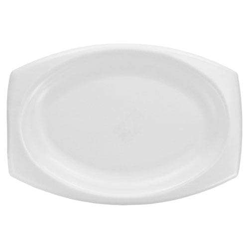 Dart Quiet Classic Laminated Foam Dinnerware Plate 9 Dia White 125/pack - Food Service - Dart®