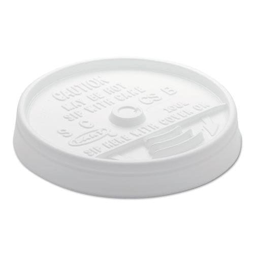 Dart Sip Thru Lids Fits 10 Oz To 12 Oz Foam Cups Plastic White 1,000/carton - Food Service - Dart®