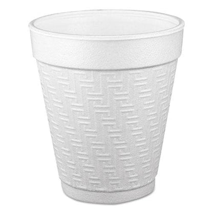Dart Small Foam Drink Cups 10 Oz Hot/cold White 25/bag 40 Bags/carton - Food Service - Dart®
