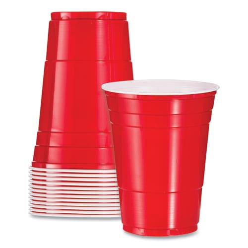 Dart Solo Party Plastic Cold Drink Cups 16 Oz Red 288/carton - Food Service - Dart®