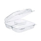 Dart Staylock Clear Hinged Lid Containers 3-compartment 8.6 X 9 X 3 Clear Plastic 100/packs 2 Packs/carton - Food Service - Dart®