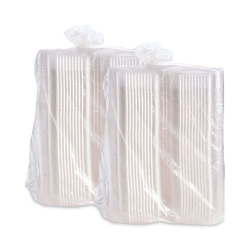 Dart Staylock Clear Hinged Lid Containers 5.4 X 9 X 3.5 Clear Plastic 250/carton - Food Service - Dart®