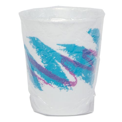Dart Trophy Plus Dual Temperature Insulated Cups In Jazz Design 9 Oz Individually Wrapped 900/carton - Food Service - Dart®