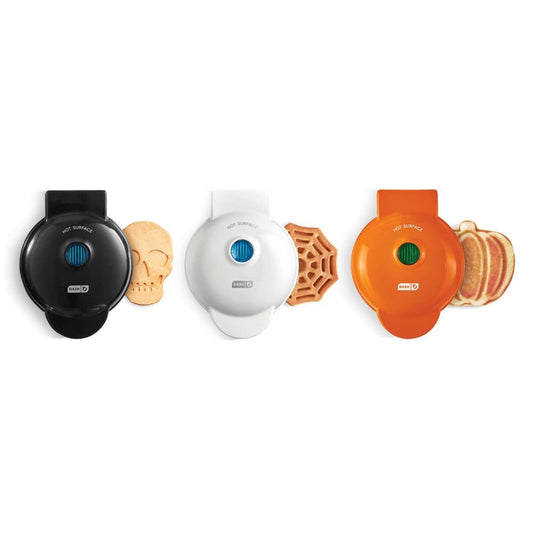 Dash Halloween Mini Waffle Set includes Pumpkin Skull and Spider Web Waffle Makers - Dash - Dash