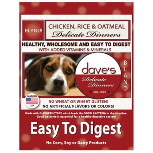 Daves Delicate Dinners (Easy To Digest) Chicken Meal; Rice and Oatmeal 16 Lbs - Pet Supplies - Daves