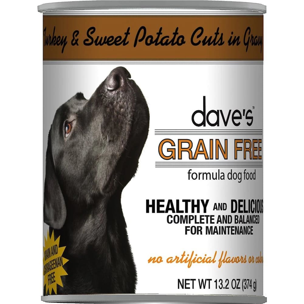 Daves Dog Grain Free Turkey and Sweet Potato Cuts in Gravy 13.2oz. (Case of 12) - Pet Supplies - Daves