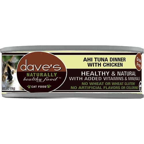 Daves Naturally Healthy Cat Food Ahituna / Chicken 5.5Oz (Case Of 24) - Pet Supplies - Daves