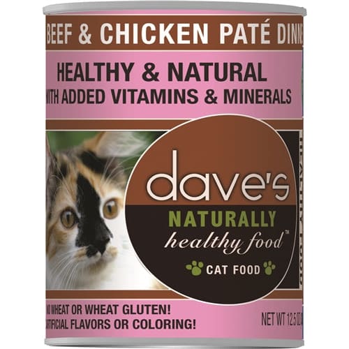 Daves Naturally Healthy Cat Food; Beef and Chicken 13.2Oz (Case Of 12) - Pet Supplies - Daves