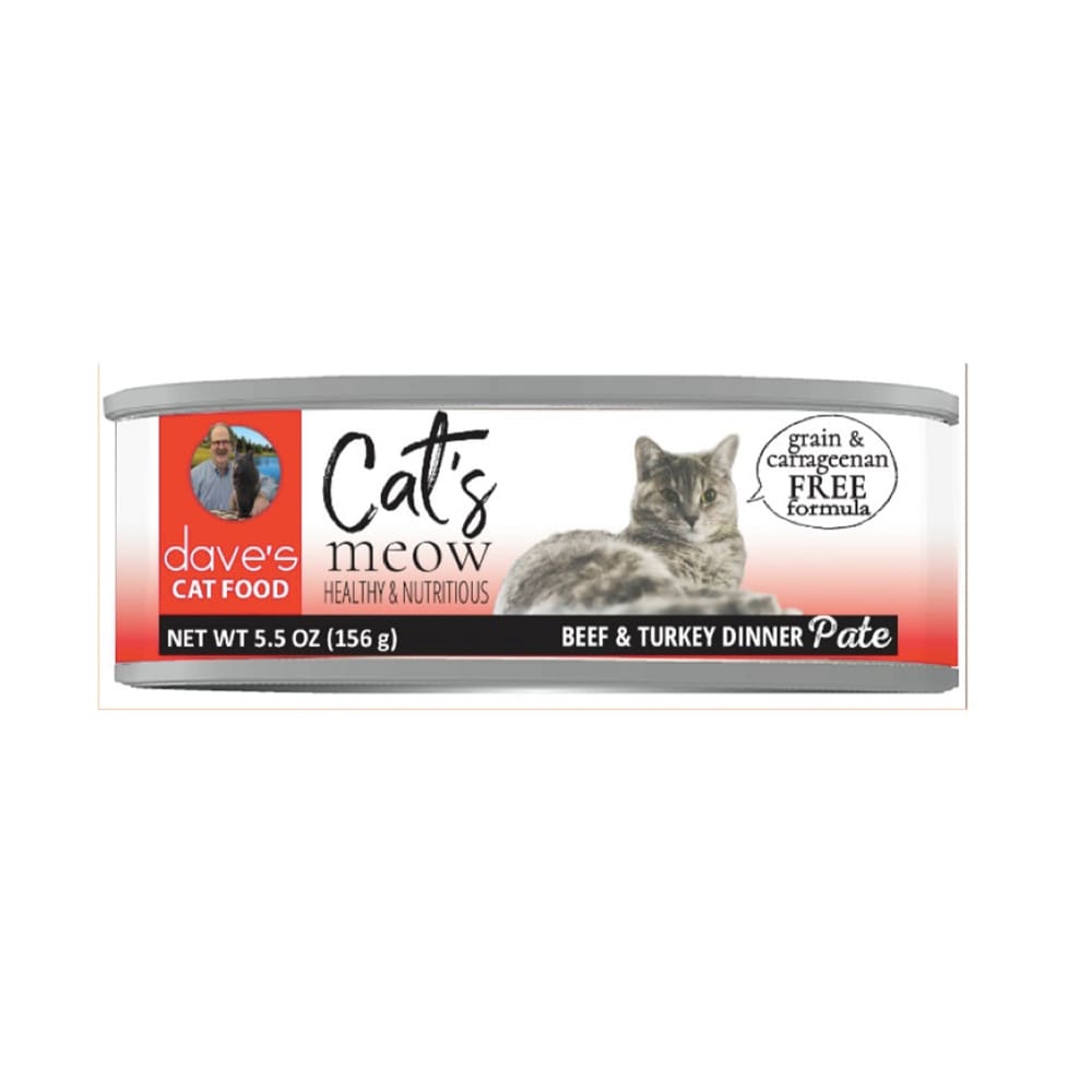 Daves Pet Cat?s Meow Beef and Turkey Dinner Pat? 5.5oz. - Pet Supplies - Daves