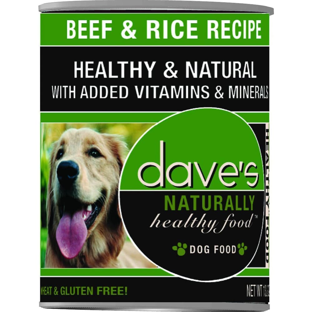 Daves Pet Food Naturally Healthy Beef and Rice Recipe 13.2oz. (Case of 12) - Pet Supplies - Daves