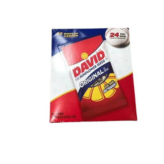 David Seeds Original Sunflower Seeds, 1.75-ounce Bags (Pack of 24) - ShelHealth.Com