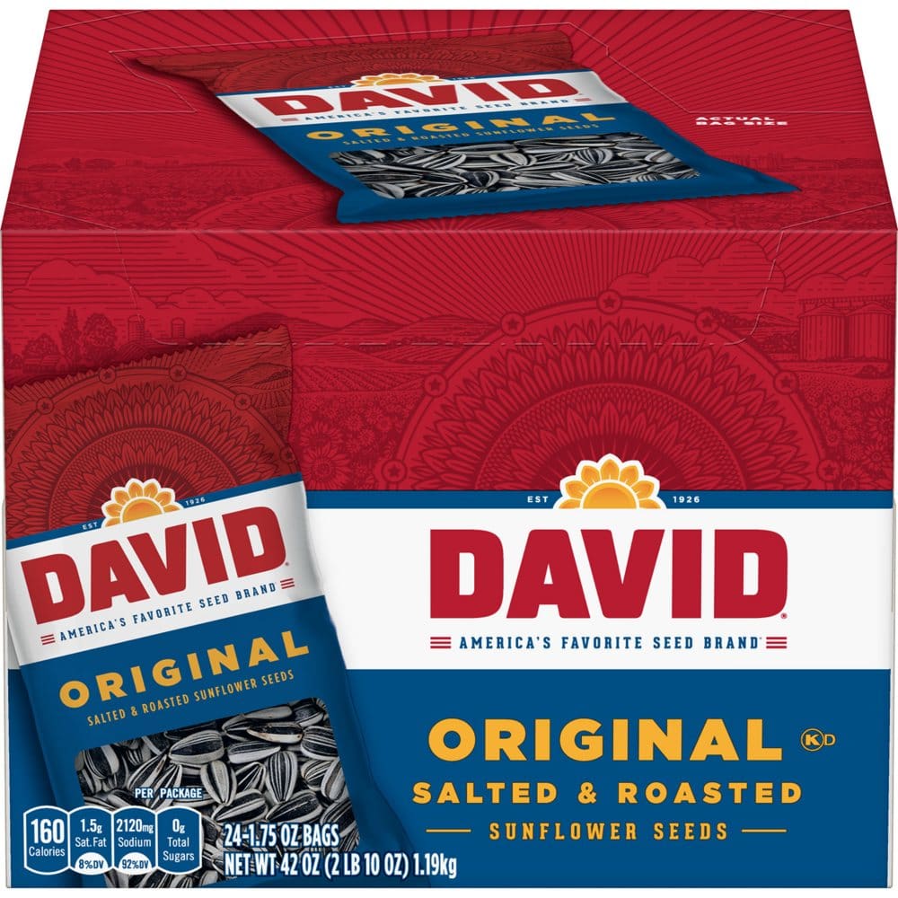 David Sunflower Seeds (1.75 oz. 24 ct.) - Bulk Pantry - David Sunflower