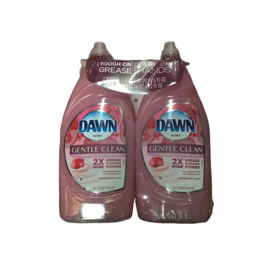 Dawn Ultra Gentle Clean Pomegranate and Rose Water Dishwashing Liquid Dish Soap, 2 pk./34.6 fl. oz. - ShelHealth.Com