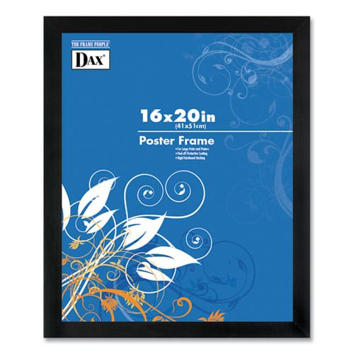 DAX Flat Face Wood Poster Frame Clear Plastic Window 16 X 20 Black Border - Office - DAX®