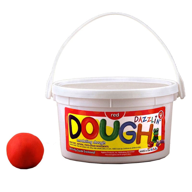 Dazzlin Dough Red 3 Lb Tub (Pack of 3) - Dough & Dough Tools - Hygloss Products Inc.