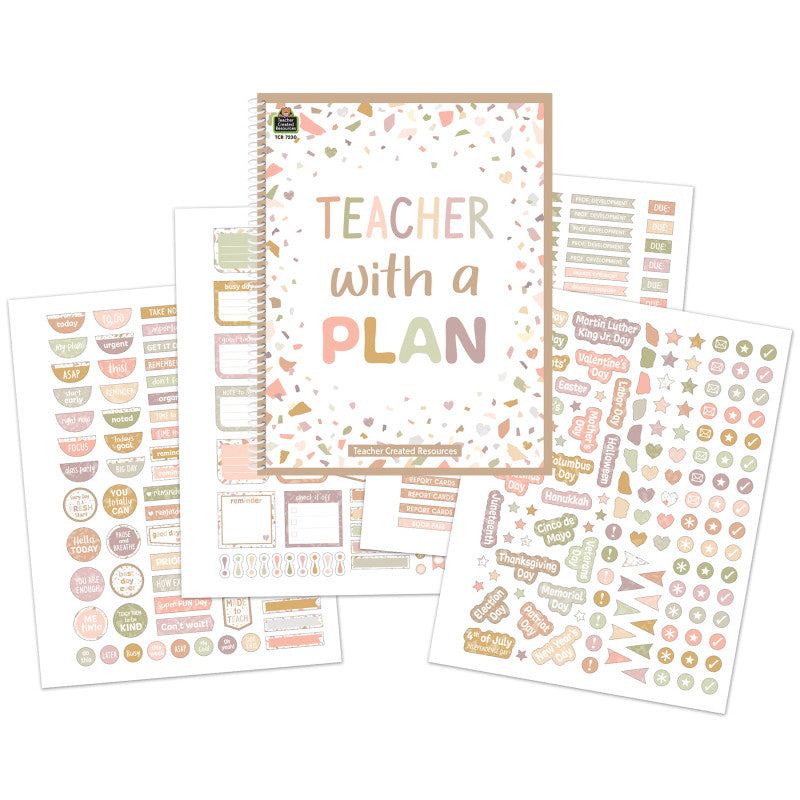 Terrazzo Tones Teacher Planner (Pack of 2)