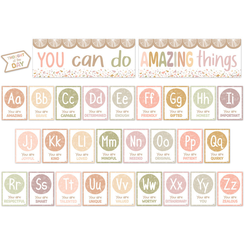 Alphabet Affirmations Bbs Terrazzo Tones (Pack of 3)