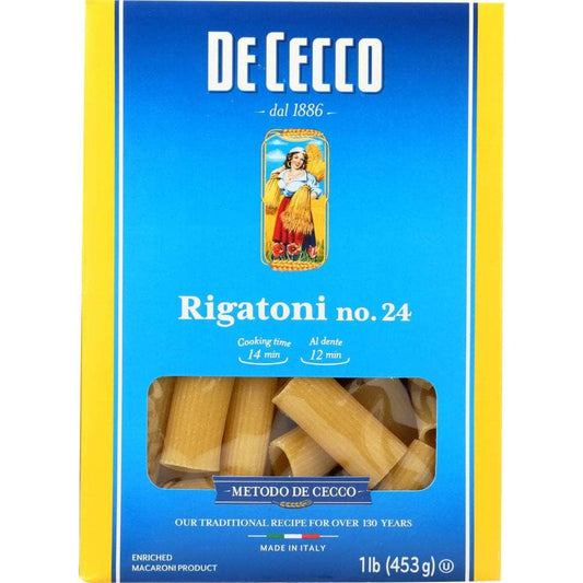 DE CECCO DE CECCO #24 Rigatoni Pasta, 16 Oz