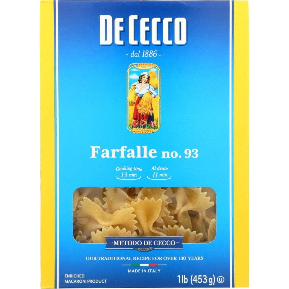 De Cecco De Cecco Pasta Farfalle, 16 oz
