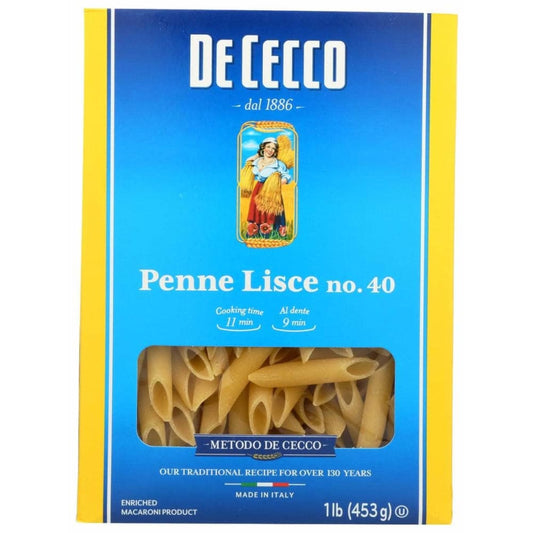 DE CECCO DE CECCO Pasta Penne Lisce, 16 oz