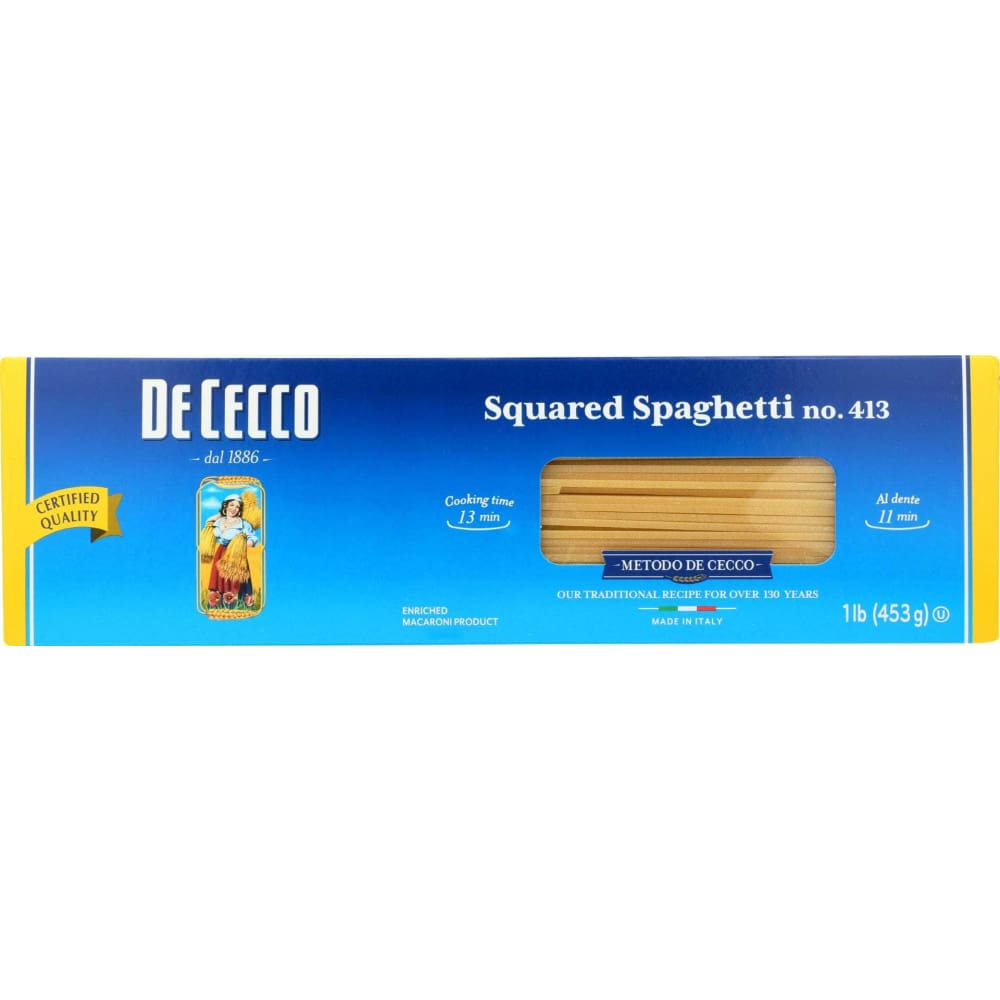 DE CECCO DE CECCO Pasta Squared Spaghetti, 16 oz