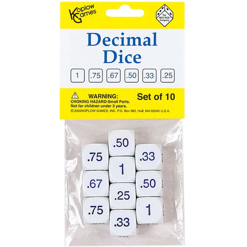 Decimal Dice (Pack of 8) - Dice - Koplow Games Inc.