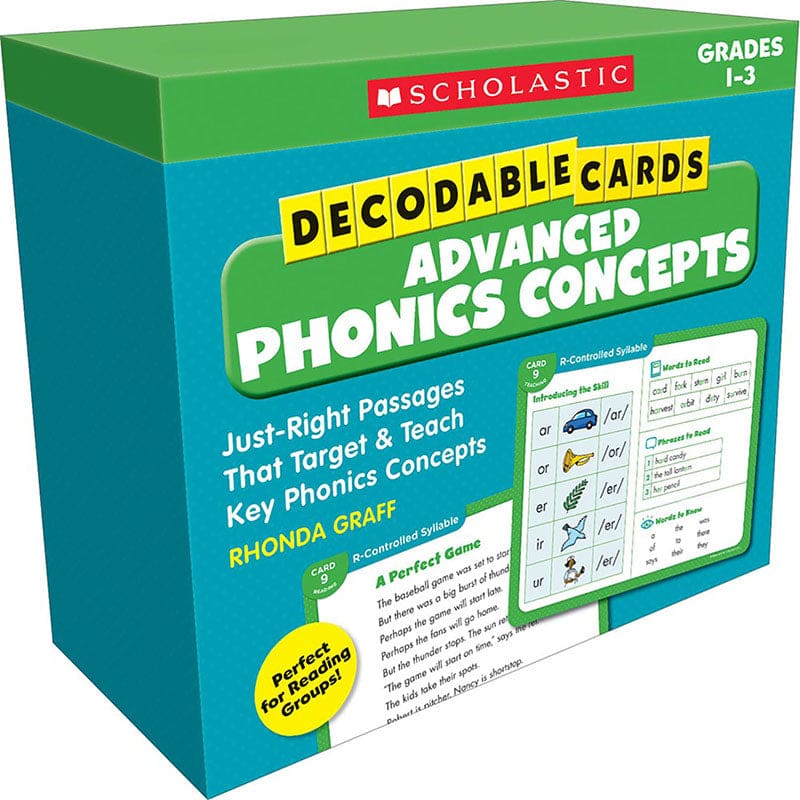 Decodable Cards Adv Phonics Concept - Phonics - Scholastic Teaching Resources