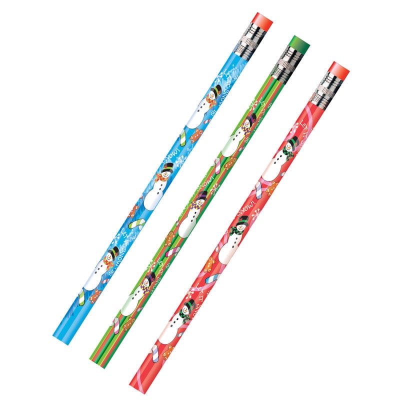 Decorated Pencils Holiday Snowmen Asst (Pack of 12) - Pencils & Accessories - Larose Industries- Rose Moon
