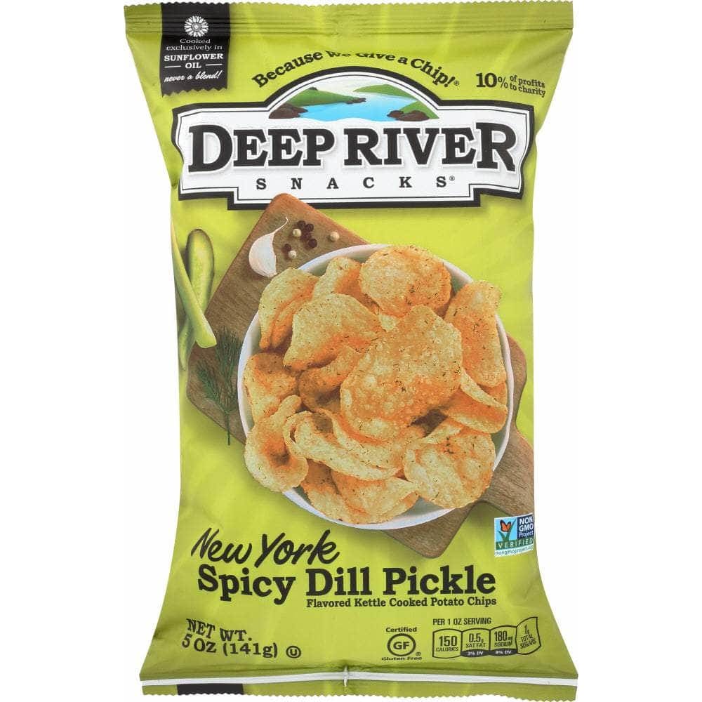 Deep River Snacks Deep River New York Spicy Dill Pickle Kettle Cooked Potato Chips, 5 oz