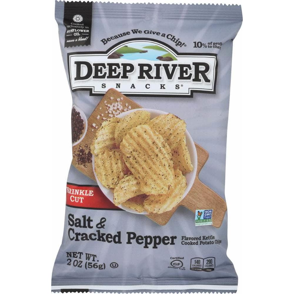 Deep River Snacks Deep River Salt & Cracked Pepper Kettle Cooked Potato Chips, 2 oz