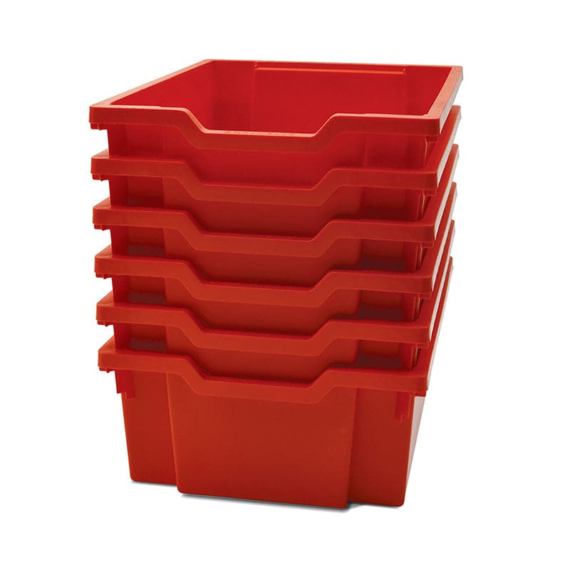 Deep Tray F2 Flame Red 6/Pk - Storage Containers - Gratnells LLC