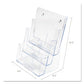 deflecto 3-compartment Docuholder Magazine Size 9.5w X 6.25d X 12.63 Clear - Office - deflecto®