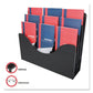 deflecto 3-tier Document Organizer W/6 Removable Dividers 13.38w X 3.5d X 11.5h Black - Office - deflecto®