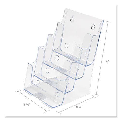 deflecto 4-compartment Docuholder Booklet Size 6.88w X 6.25d X 10h Clear - Office - deflecto®
