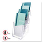 deflecto 4-compartment Docuholder Leaflet Size 4.88w X 6.13d X 10h Clear - Office - deflecto®