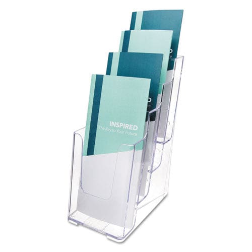 deflecto 4-compartment Docuholder Leaflet Size 4.88w X 6.13d X 10h Clear - Office - deflecto®