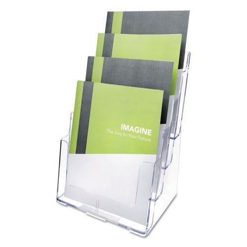 deflecto 4-compartment Docuholder Magazine Size 9.38w X 7d X 13.63h Clear - Office - deflecto®