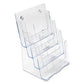 deflecto 4-compartment Docuholder Magazine Size 9.38w X 7d X 13.63h Clear - Office - deflecto®